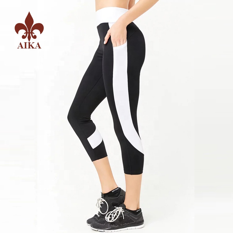 18 Years Factory Casual Wear Supplier - Engros tilpasset 7/8 lengde strømpebukse trening kompresjon kvinner yoga gym tights 2019 – AIKA