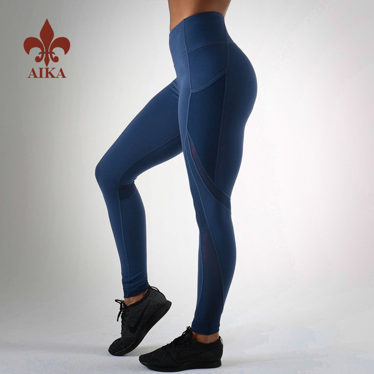 Ammattimainen tehdas urheiluhousuille - Korkealaatuinen 88% polyesteri 12% elastaani räätälöity nopeasti kuivuva naisten leggingsit fitness joogavaatteet - AIKA