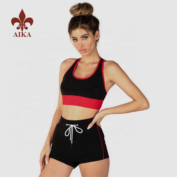 High quality Custom wholesale polyester spandex ladies workout fitness wear sport