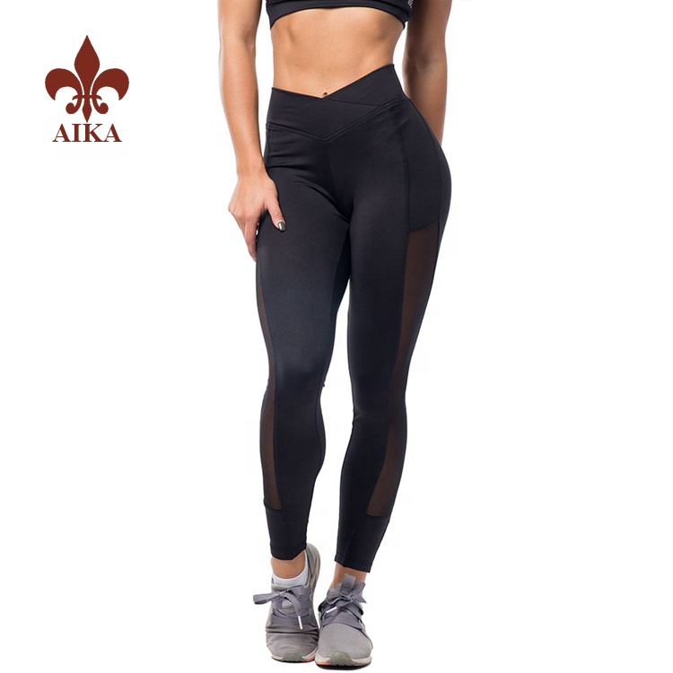 Abbigliamento sportivo da donna di alta reputazione - Pantaloni da yoga a compressione da donna all'ingrosso personalizzati leggings da donna da corsa per il fitness - AIKA