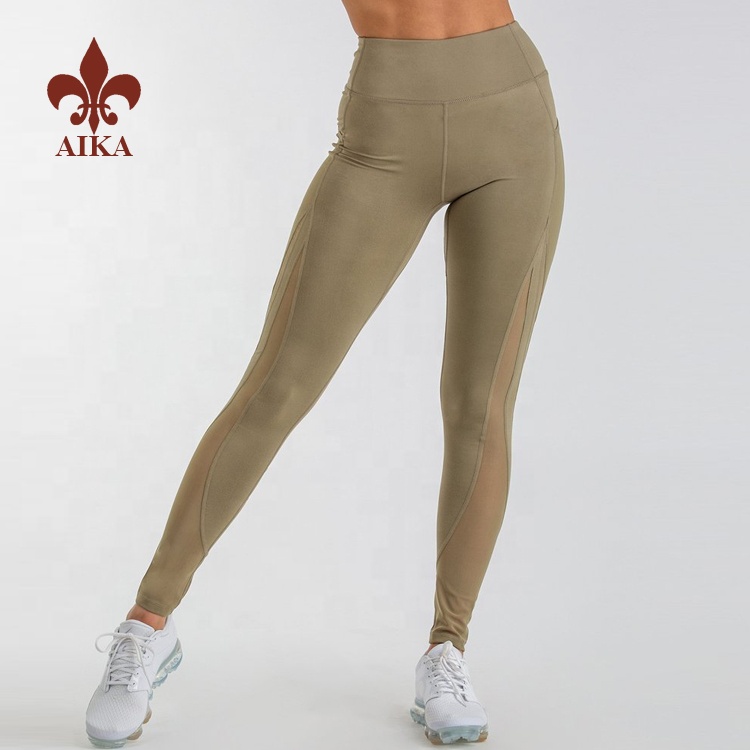 Fast konkurransedyktig pris Egendefinerte yogabukser - Høykvalitets tilpasset trykk blanke brasilianske leggings fitness hamp capri yogabukser dame – AIKA