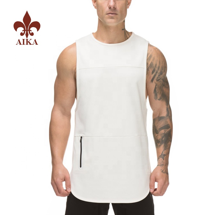 Cheap china wholesale gym clothing custom loose fit mens stringer tank tops