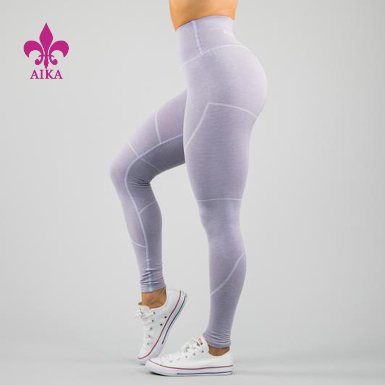 Najlepšia cena za výrobcu športovej podprsenky - veľkoobchod Nový vlastný dizajn polyester spandex Quick Dry fitness nohavice na jogu pre ženy – AIKA