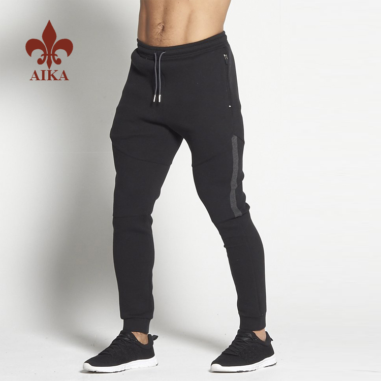 Best Selling wholesale Custom cotton polyester spandex skinny sports tapered joggers men