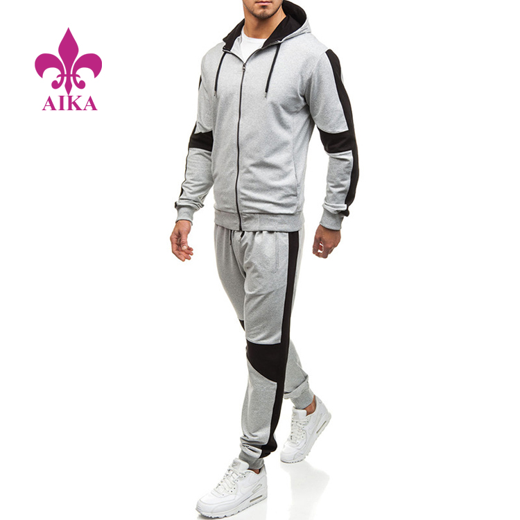 OEM Sportswear High quality Customized 95% cotton 5% spandex french terry fabric style sports tracksuits for men