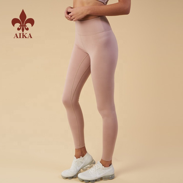 China OEM fábrica alta strechly confortável sensação de algodão nylon spandex fitness leggings femininas