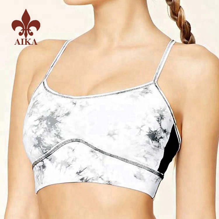 2021 Mais recente design de roupa de ginástica sem costura – Sutiã esportivo de malha de ioga com impressão por sublimação de alta qualidade – AIKA