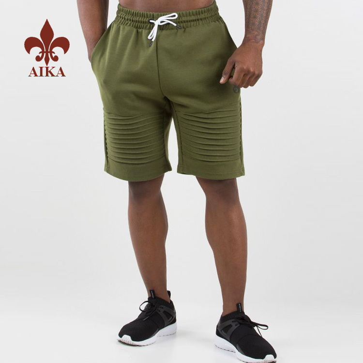 Calças esportivas verdes do exército por atacado calções de corrida masculinos personalizados para treino de ginástica
