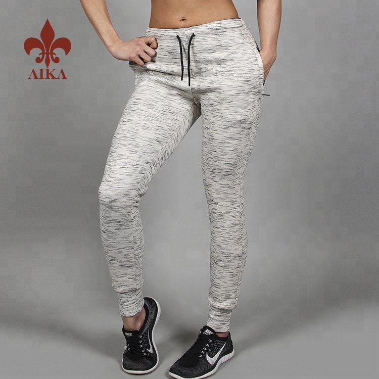 High quality custom soft knitted fabric fitness women gym skinny joggers