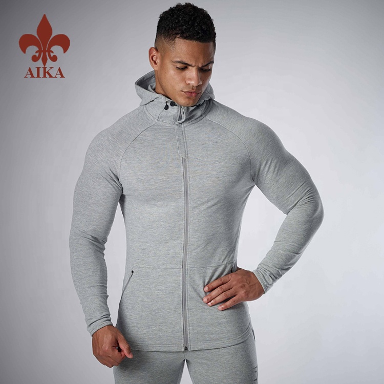 OEM China Yoga Suit - Сифати баланд оид ба машқҳои варзишии велюр костюмҳои яклухт барои мардон - AIKA