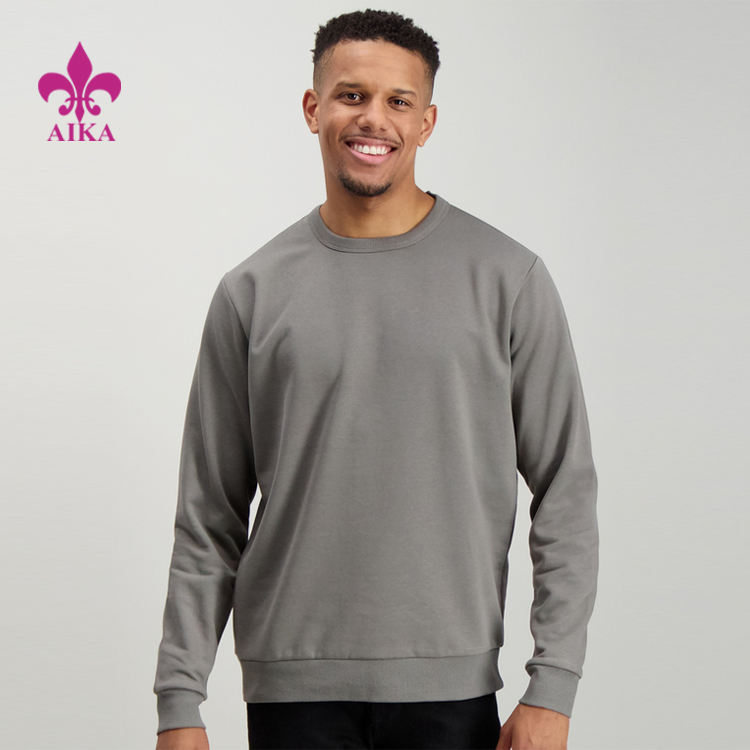 Нижняя цена Брюки для мужчин - OEM Оптовая повседневная высококачественная пуловер на заказ с длинным рукавом Тренировочная толстовка для мужчин - AIKA