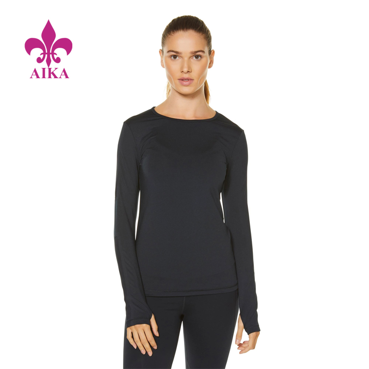새로운 도착 중국 겨울 여성복 - 도매 최고 판매 첫 번째 품질 여성의 섹시한 긴팔 스포츠 티셔츠 피트니스 탑 – AIKA