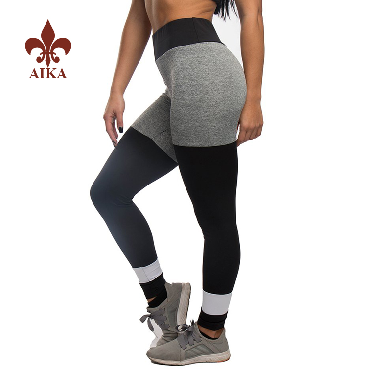 Grande desconto Legging de ioga esportiva – Nova chegada Calças de ioga personalizadas por atacado Nova mistura de leggings de ioga esportiva para mulheres – AIKA