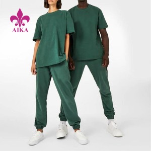 Спортни панталони с персонализирано лого, широки памучни унисекс джогинг със странични джобове