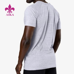 Wholesale Espò T Shirt Gason Debaz Plain Polyester Spandex Blank Custom Enpresyon Logo Atletik T chemiz