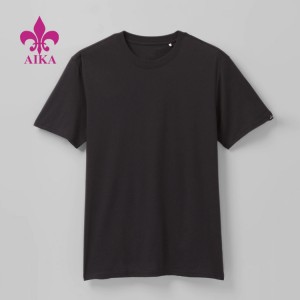 Veleprodajna oblačila za vadbo po meri z logotipom Tekaške športne moške navadne majice s kratkimi rokavi