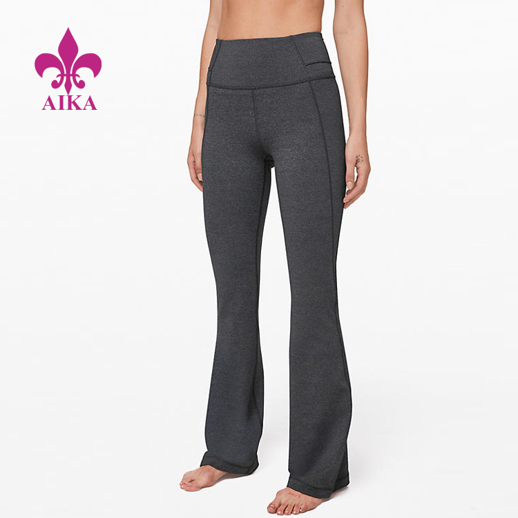 Fabricante de leggings de ioga de subministración OEM - Leggings de ioga personalizados de alta calidade Pantalóns acampanados de talle alto para mulleres - AIKA