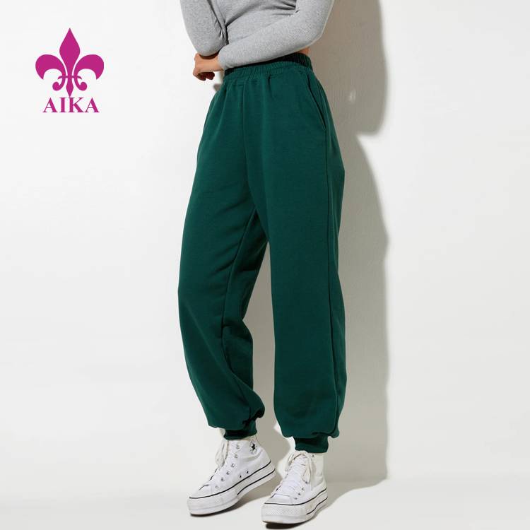 Најдобра цена на облека за јога - кинеска спортска облека панталони за дише со прилагодена патека Памучни фитнес џогери за жени - АИКА