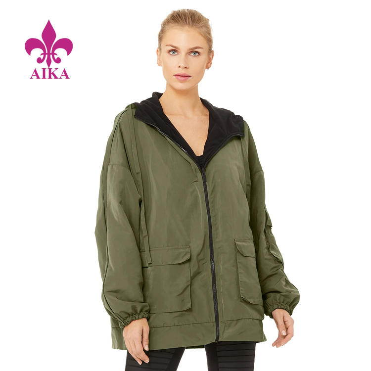 여성을위한 저렴한 가격 속옷 - 여성 활동복 패션 디자인 소프트 플리스 리버시블 레기온 재킷 스포츠 재킷 – AIKA