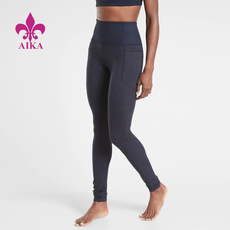 Camisas esportivas femininas de alta qualidade – Novo design por atacado, estilo aconchegante e personalizado, bolso oculto para manter as leggings de ioga femininas aquecidas – AIKA