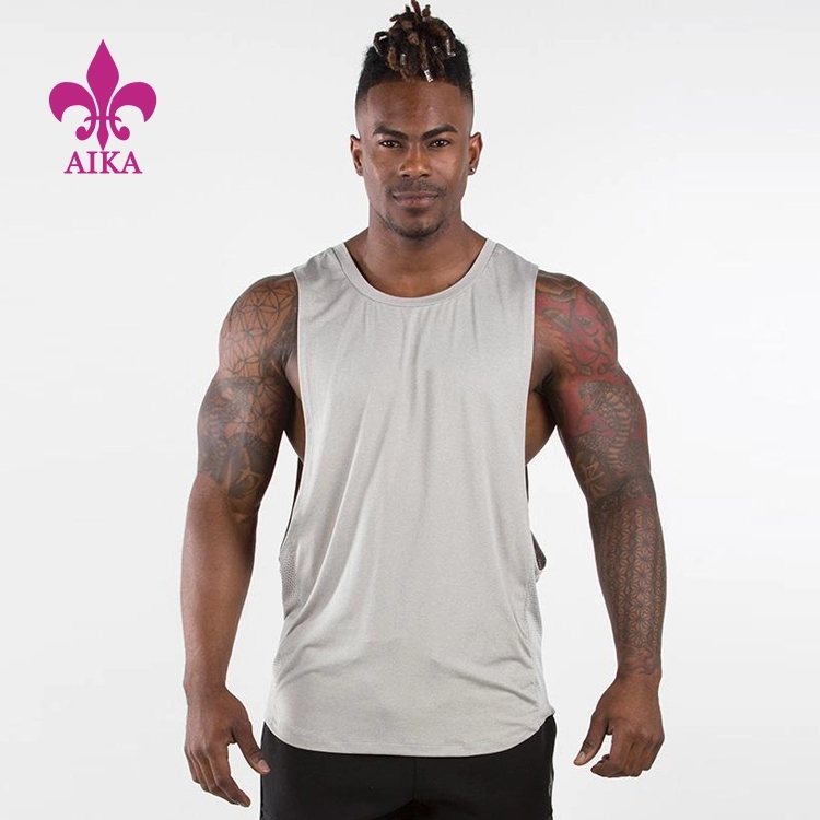 Comerț cu ridicata personalizat Fitness Mens Simple Sports Gym Blank Musular Tank Top în vrac