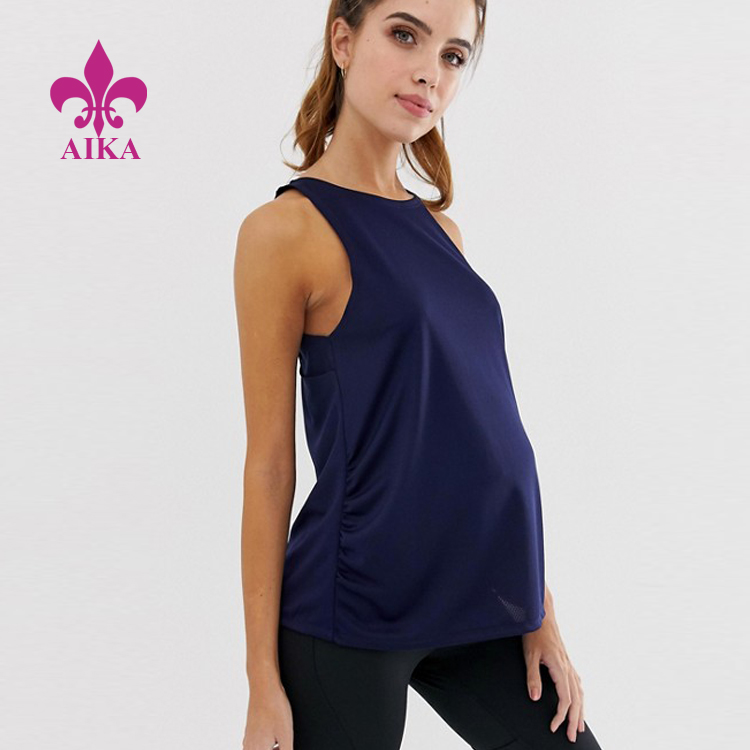 Kratko vrijeme isporuke za sportsku jogu - Visokokvalitetna prilagođena posebna za sigurnost trudnica Glatka prozračna majica s križnim leđima – AIKA