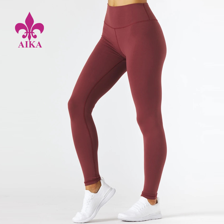 Gratis prøve for Yoga T-skjorter - Lav MOQ Høy midje med rygg V sømmer Leggings Fitness Gym Yogabukser for kvinner – AIKA