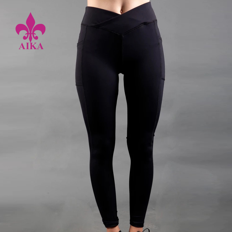 Bodemprijs Sportkleding - Groothandel Hoge kwaliteit Activewear Custom Sports High Waist Fitness Stijlvolle leggings voor dames - AIKA