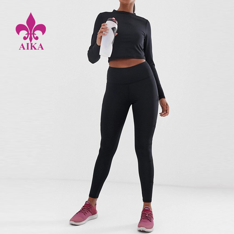 Puikios kokybės besiūliai jogos drabužiai – 2019 m. mados dizaino aukšto juosmens Fitness Star Mesh sportiniai jogos antblauzdžiai moterims – AIKA