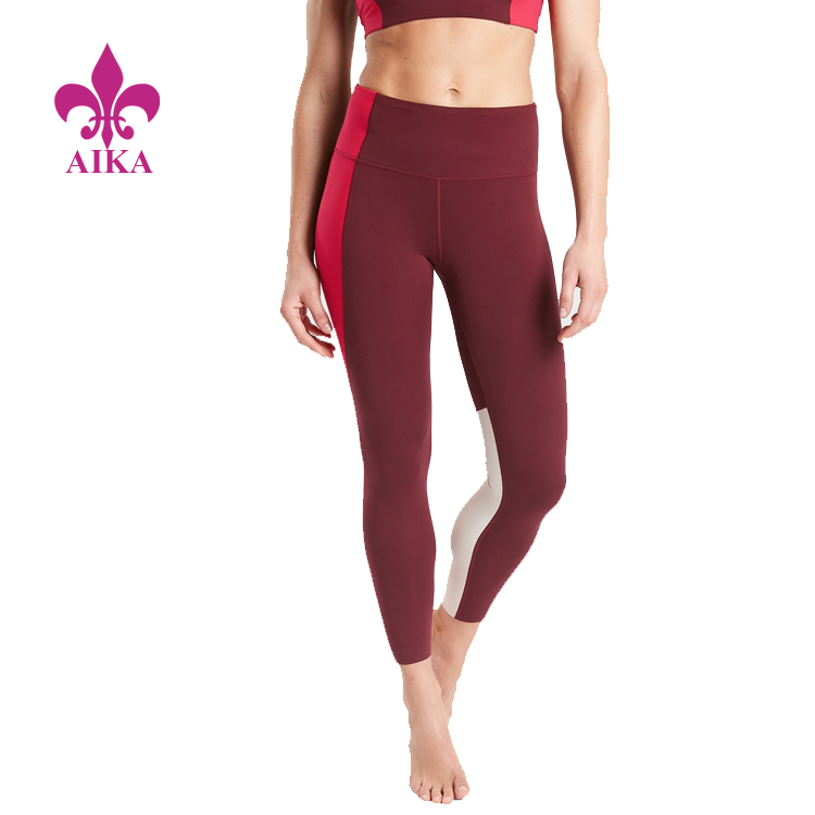 Kontrola kalîteyê ya ji bo topên çandiniya xwerû - 2019 Hatina Nû Rengên Naylon Spandex Mix Tights Yoga Compression Gym Pants For Women - AIKA