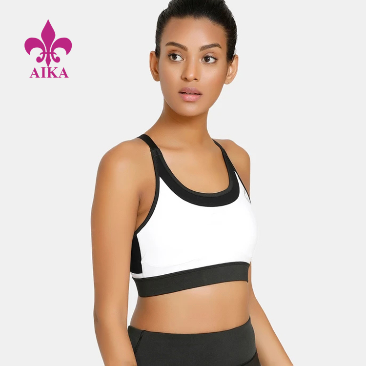 awéwé OEM stylish warna kontras sportswear ngajalankeun yoga kabugaran olahraga yoga bra
