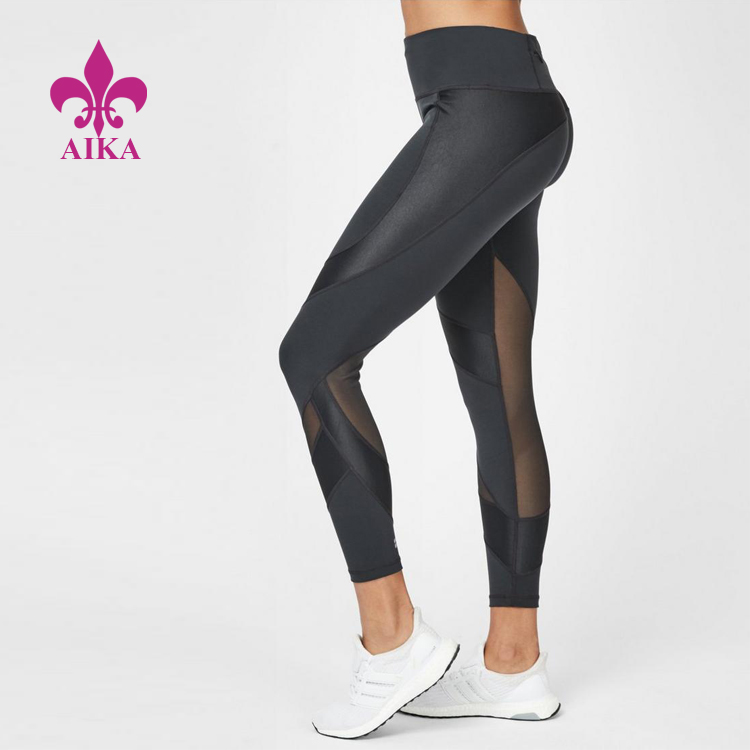 Novum Fashion Design pro Sportswear Supplier - Advenit Compressione Breathable Mesh Workout Sports Yoga Women Leggings - AIKA