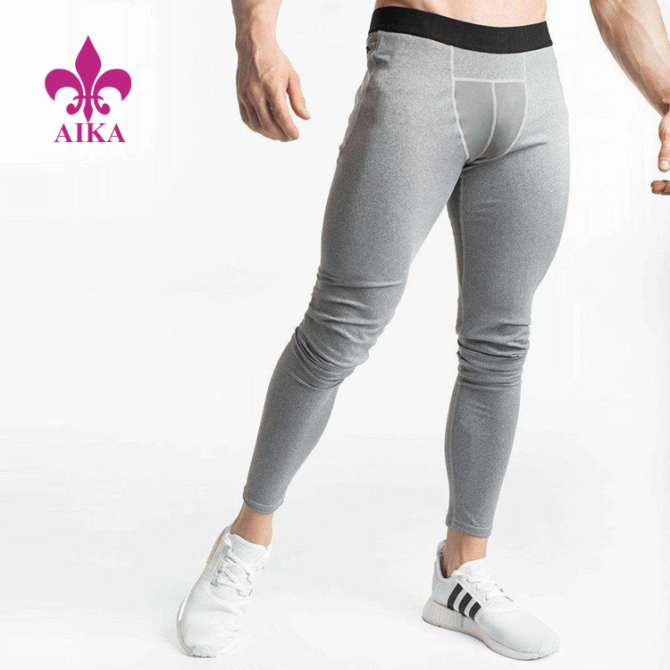 Профессиональная китайская спортивная одежда для фитнеса - Мужские беговые леггинсы оптом Одежда на заказ Спортивные колготки Одежда Простые спортивные штаны для мужчин - AIKA