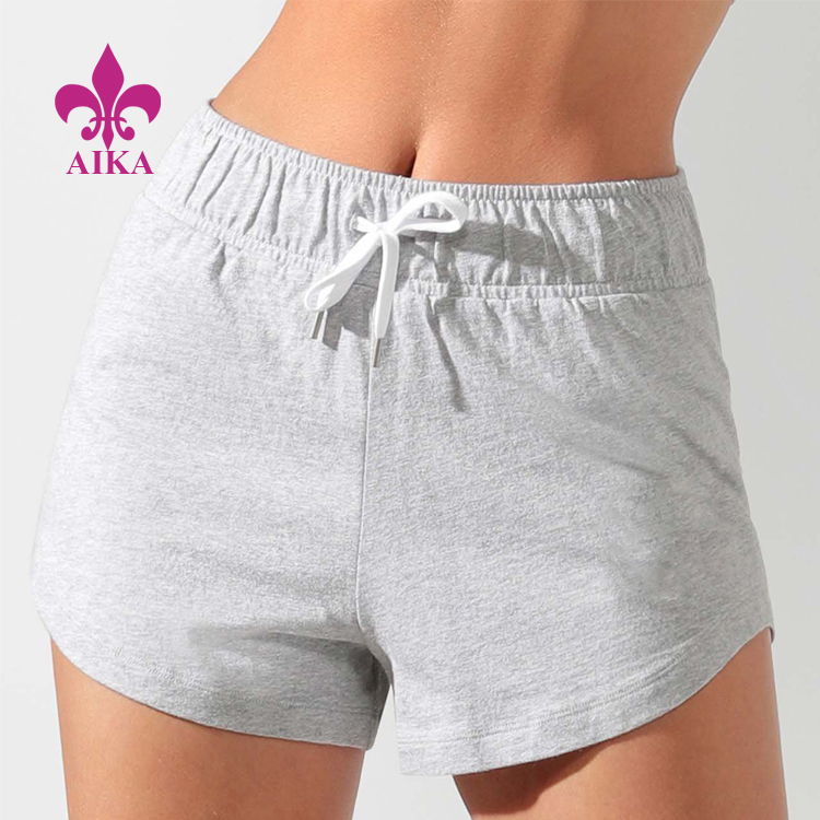 Novopristigle OEM veleprodajne prozračne dnevne kratke hlače od čistog pamuka Ženske sportske kratke hlače