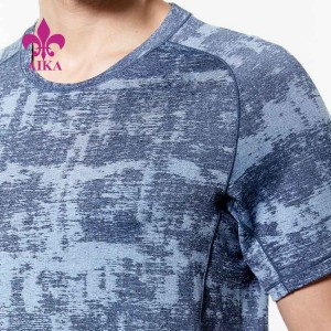 Logoya Xweser Round Neck Fitness Running Wear Elastic Tee Tops Fitness Clothing Men T Shirt