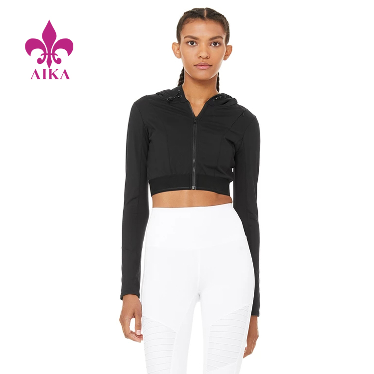 High Performance Gym Yoga Bukser - Nyt sporty design Trendy cropped Justerbar Bungee Mesh Ryg Gymnastikjakke til kvinder – AIKA