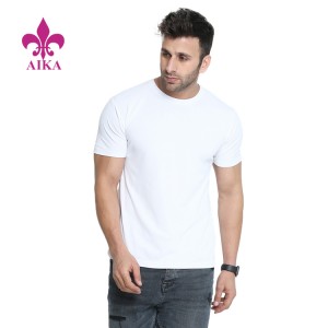 Най-добро качество Мъжко спортно облекло Спандекс Полиестер Персонализирани празни тениски с къси ръкави за мъже