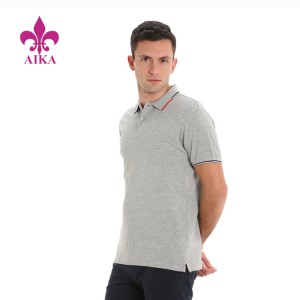 OEM Benotzerdefinéiert Grousshandel Casual Style Cotton Golf Hemden Atem Polo T-Shirts fir Männer