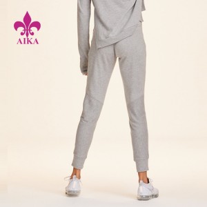 Roba de dona 2021, venda a l'engròs, pantalons de punt gris, pantalons de jogging, joggers