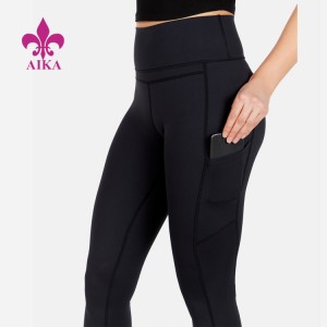 Vysoko kvalitné dámske športové nohavice na jogu Priedušné strečinkové legíny na cvičenie s vreckami