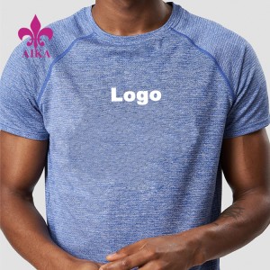 Top Quality Quick Dry Polyester Gym Ħwejjeġ Mens Fitness Apparel Custom Logo Sports T Shirts