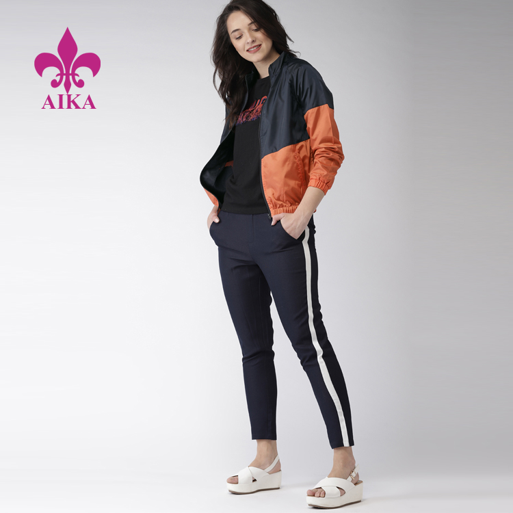 Groothandelsprijs winter donsjassen - 2019 Nieuwe herfst Custom Fashion Design Dames Colourblocked Sportief Trainingsjack - AIKA