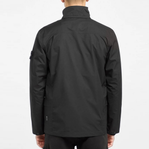 100% poliesterska vjetrootporna jakna s punim patentnim zatvaračem i visokim izrezom za teretanu za muškarce