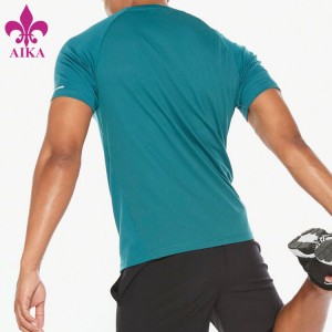 Hot New Products Beklædningsgenstand Gym T-shirt – Custom Gym Beklædning Herre Fitness Tee Shirt Letvægts Moisture Mesh Panel Workout T-shirt – AIKA