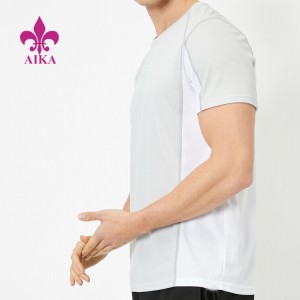 OEM Wholesale Polyester Quick Dry Fitness Tufafin Maza Custom Mesh Gym T Shirts