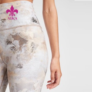 Aangepaste logo-afdrukken Trainingsbroek Lichtgewicht hardloopkleding Yoga-legging voor dames