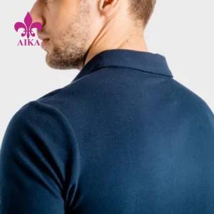 2021 Wholesale OEM Custom Short Sleeve 100% Polyester Golf Polo T shirt For Mens