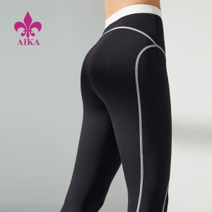 Gym Sportkleding Custom Elastic Band High Waist Workout Yoga Leggings voor dames