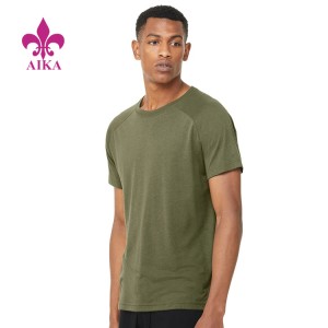 Үйлдвэрийн үнэ Биеийн тамирын хувцас Эрэгтэй хүний ​​биед эвтэйхэн гүйлтийн даавуун футболк