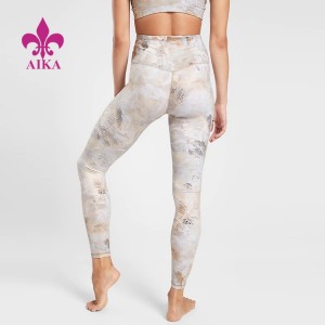 Pantallona me pista të printimit të logos së personalizuar Veshje të lehta për vrapim Dollakë joga për femra